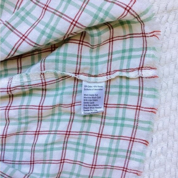 True Craft Sleeveless Midi Dress 0X Plaid & Floral Design With Frayed Edges - Picture 7 of 7